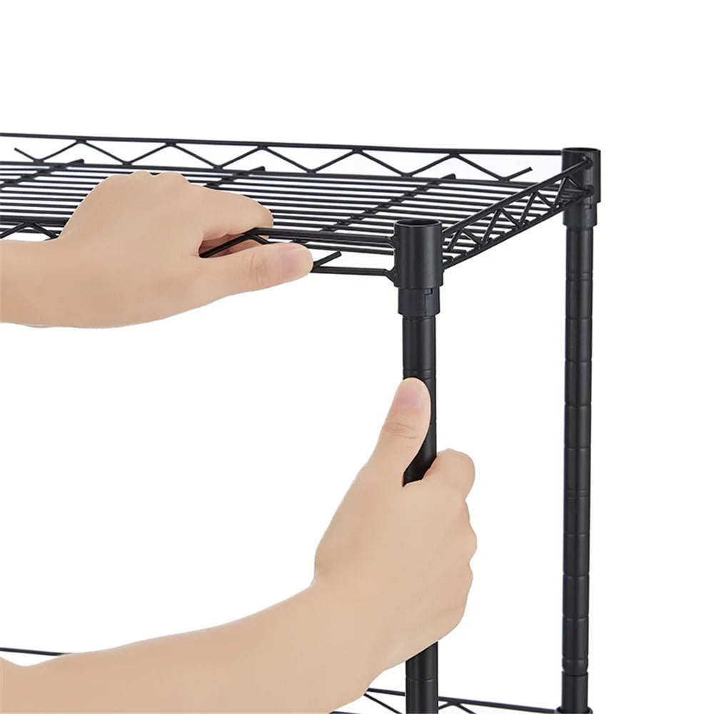 3 Tier Shelving Unit Kitchen Garage Storage Rack Metal Standing Shelf Organiser - 7