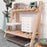 Multi-function Double Layer Flower Pot Storage Rack Foldable Wooden Shelf - 2