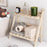 Multi-function Double Layer Flower Pot Storage Rack Foldable Wooden Shelf - 4