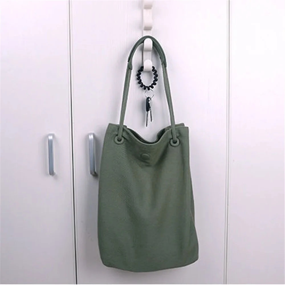 Over The Wardrobe Door Hanger ABS Hook Holder Rack for Towels, Clothes, Hats, Keys - Black - 2