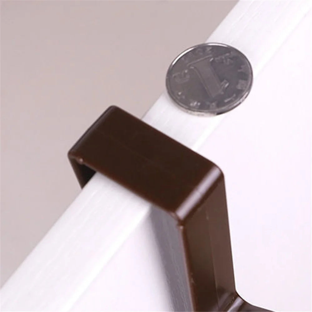Over The Wardrobe Door Hanger ABS Hook Holder Rack for Towels, Clothes, Hats, Keys - Black - 4