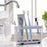 Toothbrush Holder Metal+Silicone Wall-Mounted Toothpaste Cup Hanger for Bathroom - White - 3