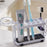Toothbrush Holder Metal+Silicone Wall-Mounted Toothpaste Cup Hanger for Bathroom - White - 4