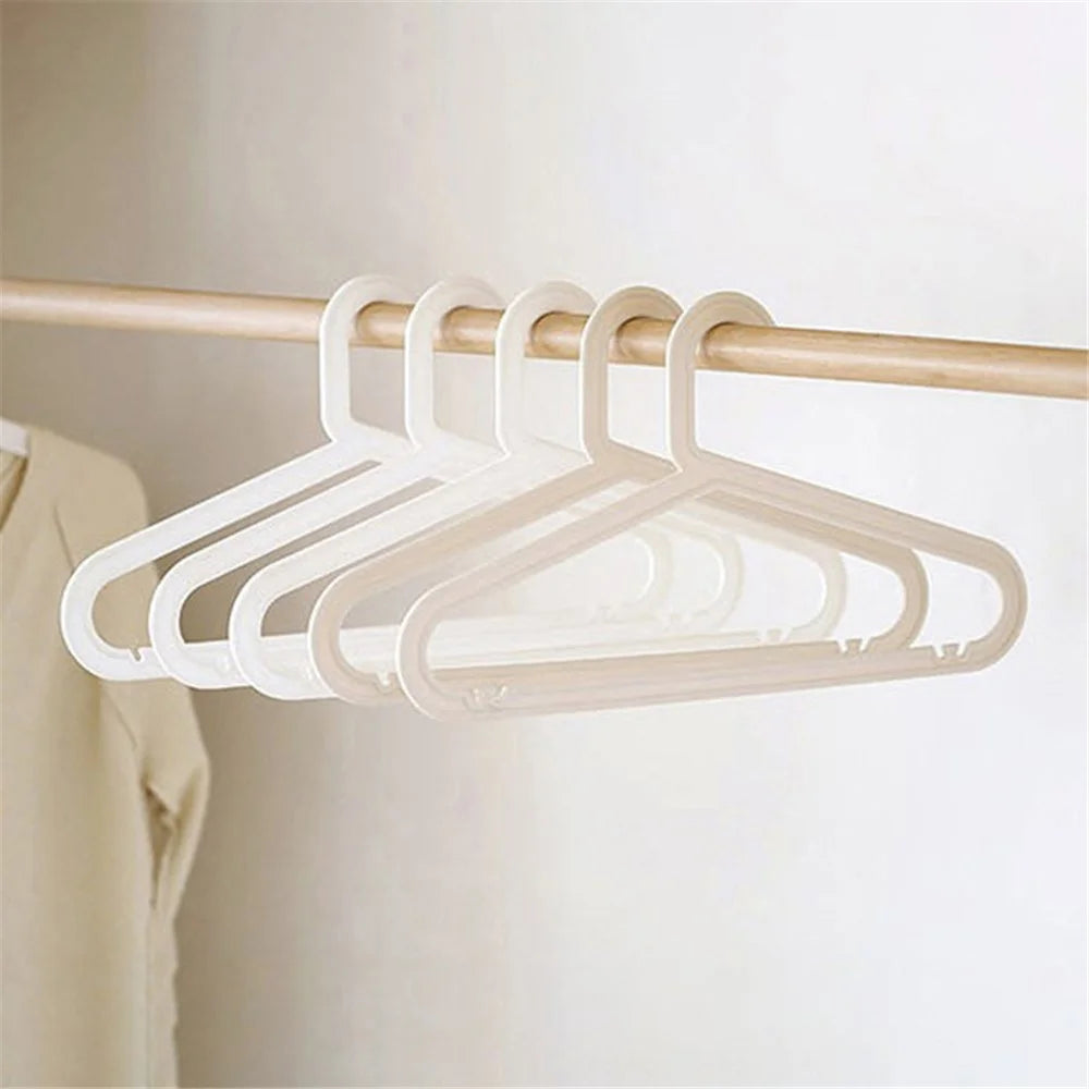 Multi-Purpose Non-Slip Plastic Clothes Hanger for Wardrobe Organization - White - 2