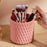 Multipurpose 360 Degree Rotating Pen Holder Desk Cosmetic Organizer Box - Pink - 2