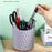 Multipurpose 360 Degree Rotating Pen Holder Desk Cosmetic Organizer Box - Pink - 5
