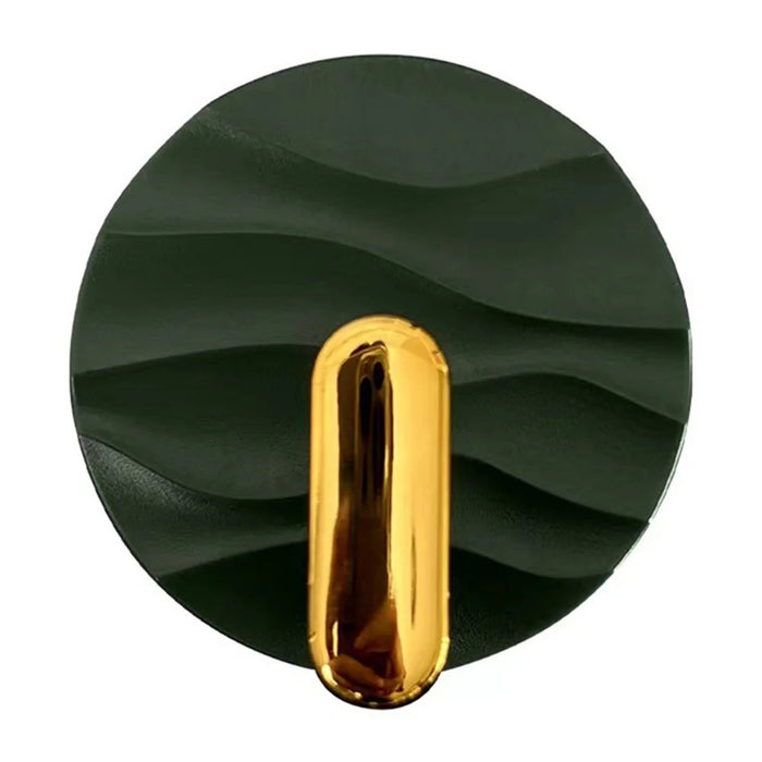 Self-Adhesive Hanger Wall-Mounted ABS Hook Modern Style Home Decoration - Green - 1