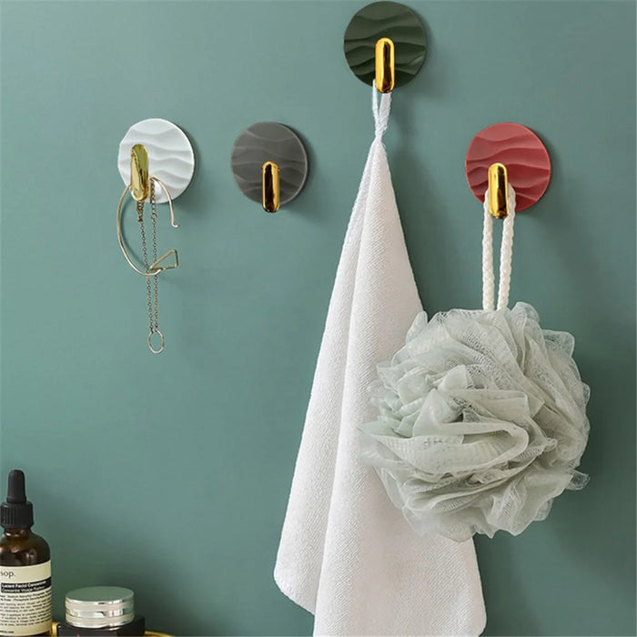 Self-Adhesive Hanger Wall-Mounted ABS Hook Modern Style Home Decoration - Green - 2