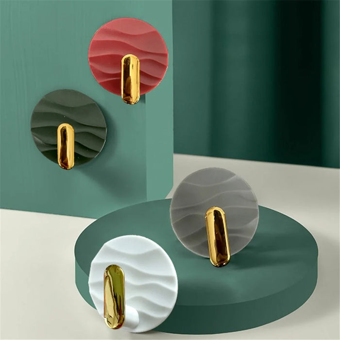 Self-Adhesive Hanger Wall-Mounted ABS Hook Modern Style Home Decoration - Green - 3