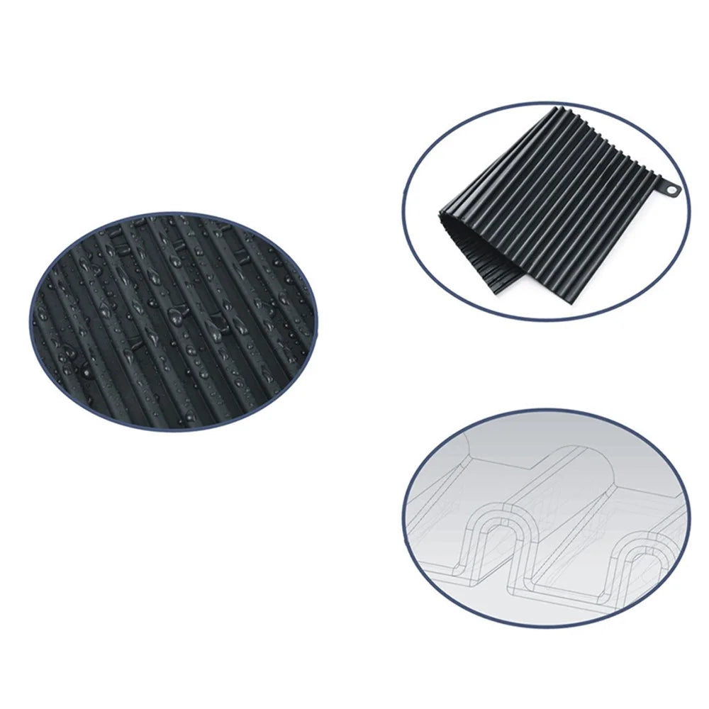 Rectangle Dish Drying Mat Countertop Pad Heat-resistant Placemat Sink Drain Mat - Black - 6