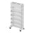 6-Tier Hollow Storage Trolley Tissue Box Design Plastic Book Shelf with Wheels - 1