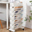 6-Tier Hollow Storage Trolley Tissue Box Design Plastic Book Shelf with Wheels - 2