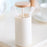Hand Press Toothpick Dispenser Box PP+Beechwood Cotton Swabs Holder Can - 1