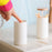 Hand Press Toothpick Dispenser Box PP+Beechwood Cotton Swabs Holder Can - 4