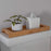 JJTZ Natural Bamboo Rectangular Tray Versatile Toilet Sink Tank Tray for Bathroom Counter Top - 3