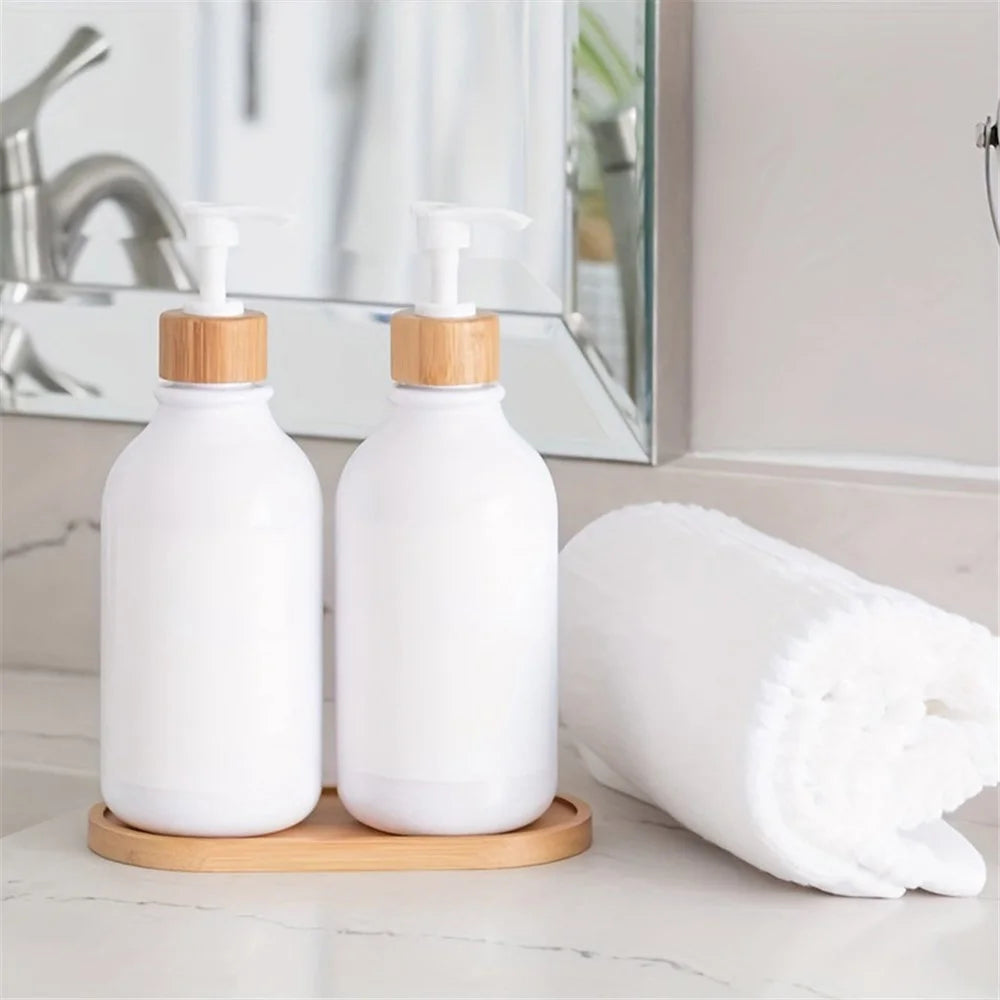 JJTZ Bamboo Oval Tray Toilet Tank Storage Tray Living Room Counter Top Organizers for Small Things - 2