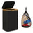 Bamboo + Oxford Cloth Collapsible Clothing Storage Laundry Basket with Lid - Black - 1