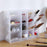 Four Grid Tilt Insert Pen Holder Makeup Brush Desktop Storage Case, Size S - White - 3