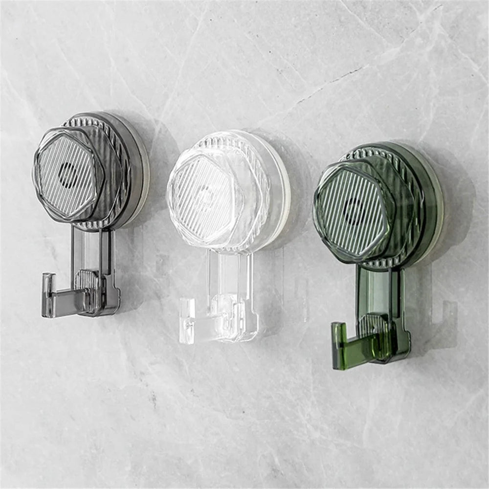 Rotating Suction Cup Hanging Hook Strong Load Bearing Wall Mounted Hanger - Green - 4