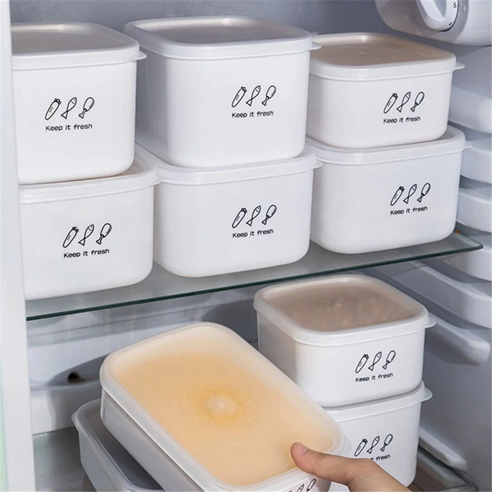 1400ML Food Storage Container PP+PE Refrigerator Organizer Bin (BPA-Free, No FDA) - 7