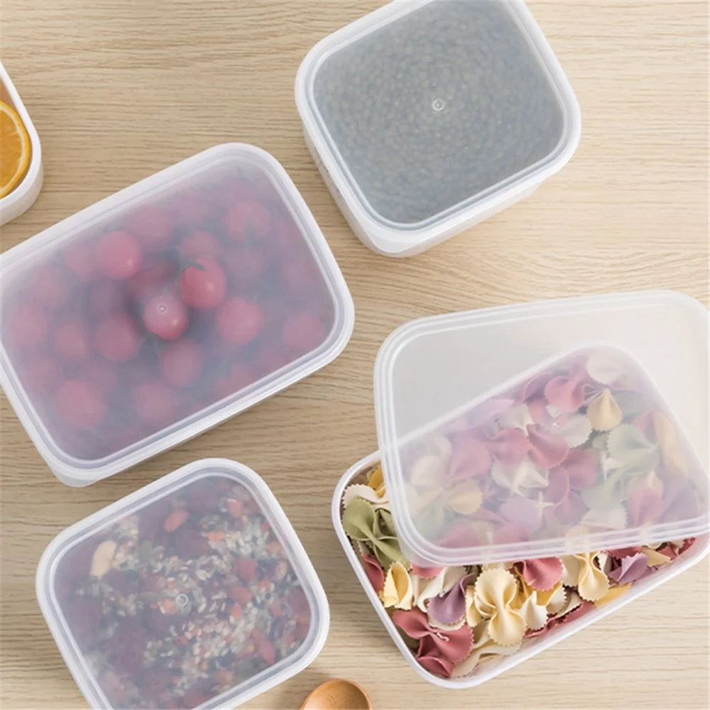 900ML PP+PE Lunch Box Food Storage Container for Fruits Vegetables Beans (BPA-Free, No FDA) - 2