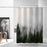 LB-344 180x180cm Mist Pine Forest Pattern Bath Curtain Waterproof Polyester Shower Curtains - 3