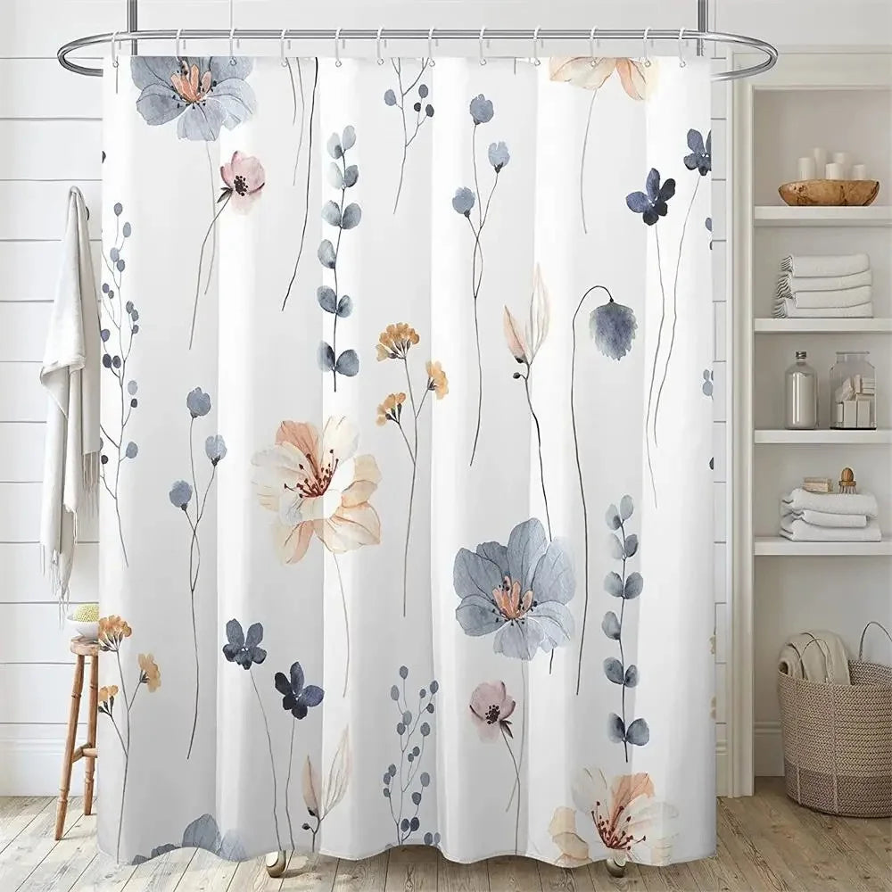 SHU1 3D Printed Tropical Jungle Plants Design Bath Curtain Polyester Waterproof Shower Curtain, 180x180cm - 37 - 7