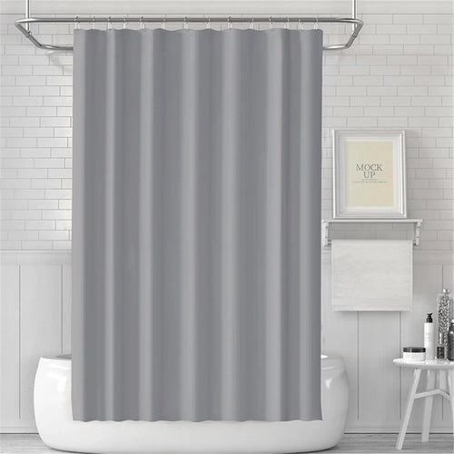 CS-006 180x180CM Shower Curtain PEVA Shower Liner Waterproof Drape - Grey - 1