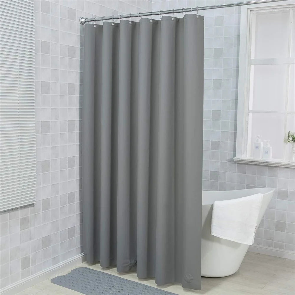 CS-006 180x180CM Shower Curtain PEVA Shower Liner Waterproof Drape - Grey - 2