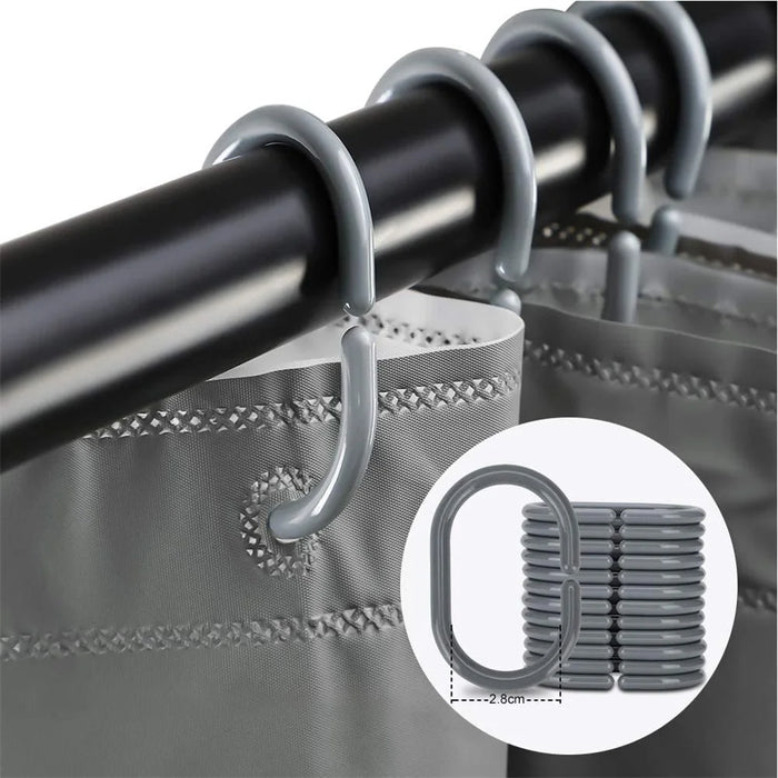 CS-058 Thickened PEVA 180x180CM Shower Curtain Shower Liner Waterproof Drape - White - 3