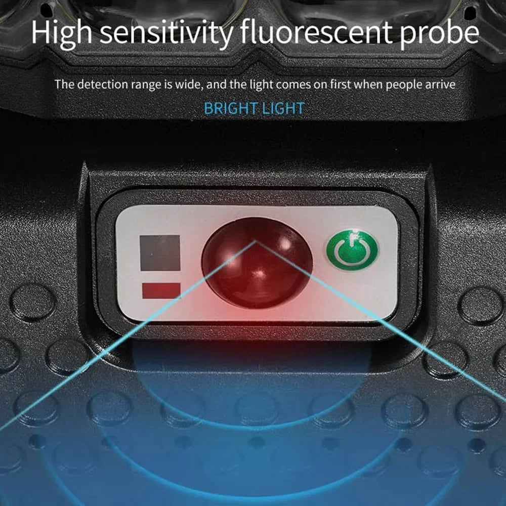 W7208-8 Human Motion Sensor Solar Light Waterproof Bright Garden Lamp (8 Rows) - 4