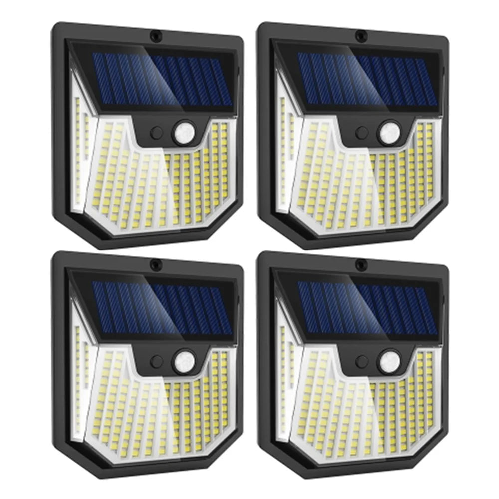 4PCS Waterproof Human Motion Sensor Solar Lights High Brightness House Garden Lamps - 1