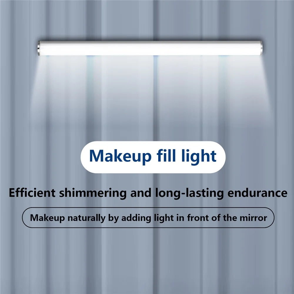 MFL-01 Suction Cup Mounted Mirror Front Makeup Fill Light Rechargeable Aluminum Alloy Light Bar - 3