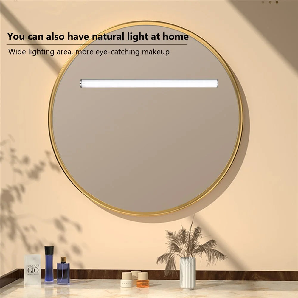 MFL-01 Suction Cup Mounted Mirror Front Makeup Fill Light Rechargeable Aluminum Alloy Light Bar - 7