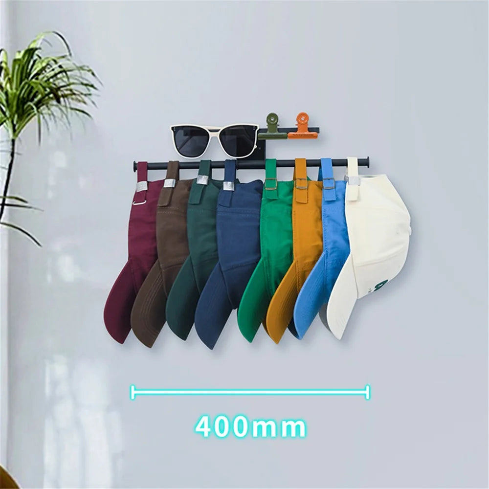 Carbon Steel Sun Hat Storage Rack Wall Mounted Hats Organizer Holders - 3