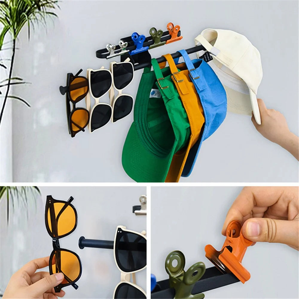 Carbon Steel Sun Hat Storage Rack Wall Mounted Hats Organizer Holders - 4