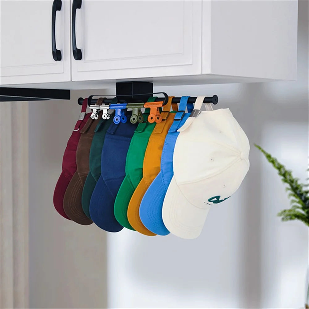 Carbon Steel Sun Hat Storage Rack Wall Mounted Hats Organizer Holders - 6