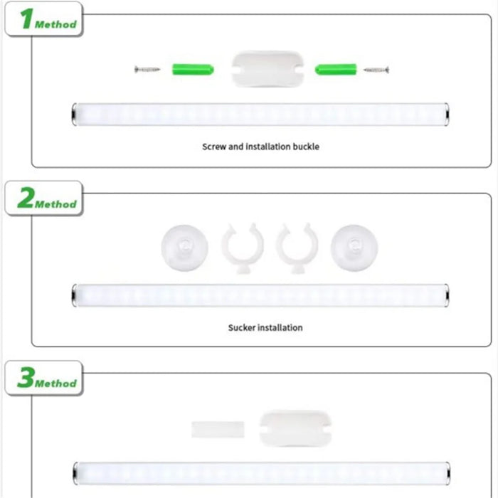 Rechargeable Touch Switch Beauty Mirror Front Light Vanity Dressing Mirror LED Light Bar - 7