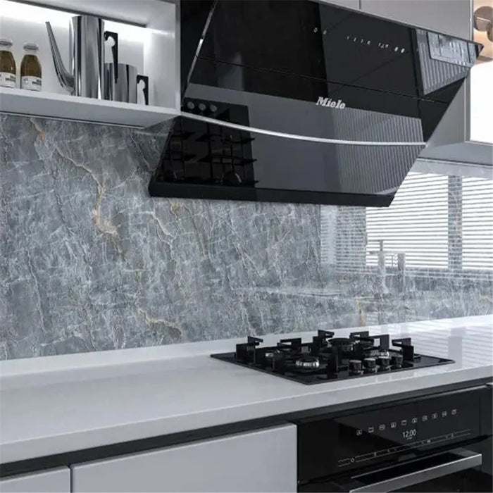 40x500cm Imitation Marble Thicken Self-Adhesive PVC Wallpaper Kitchen Counter Top Anti-Oil Sticker - Jazz White - 7