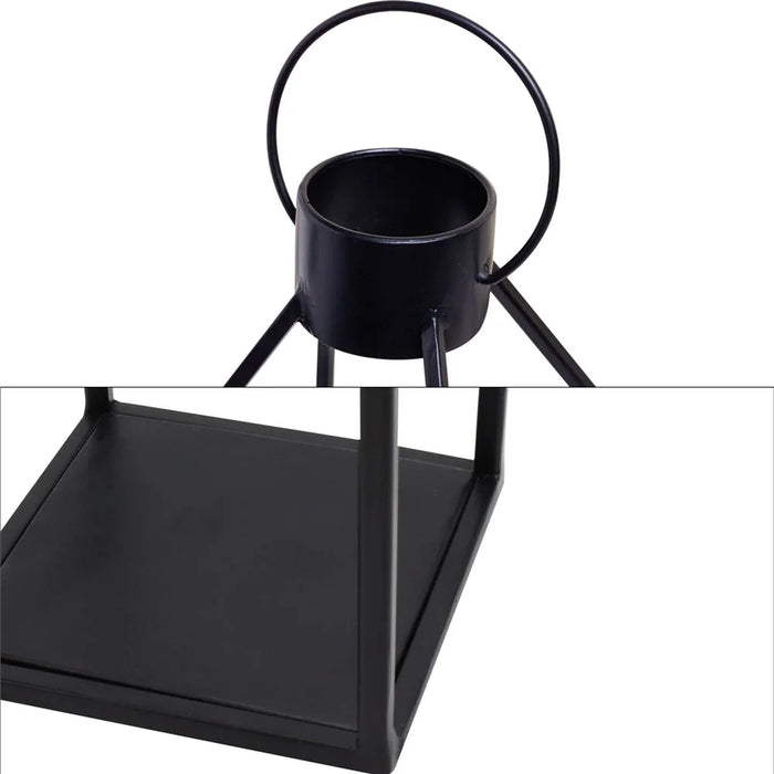 2Pcs / Set Simple Candle Lamp Holder Iron Art Home Garden Desktop Candlestick Ornament, without Candle - 3