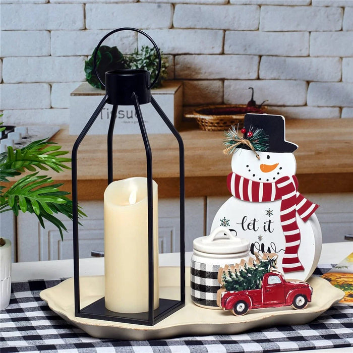 2Pcs / Set Simple Candle Lamp Holder Iron Art Home Garden Desktop Candlestick Ornament, without Candle - 6