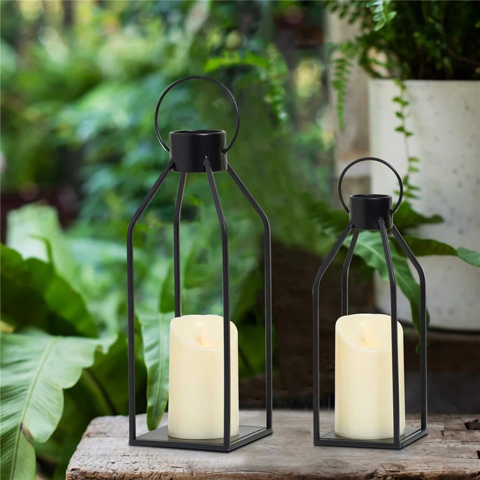 2Pcs / Set Simple Candle Lamp Holder Iron Art Home Garden Desktop Candlestick Ornament, without Candle - 7