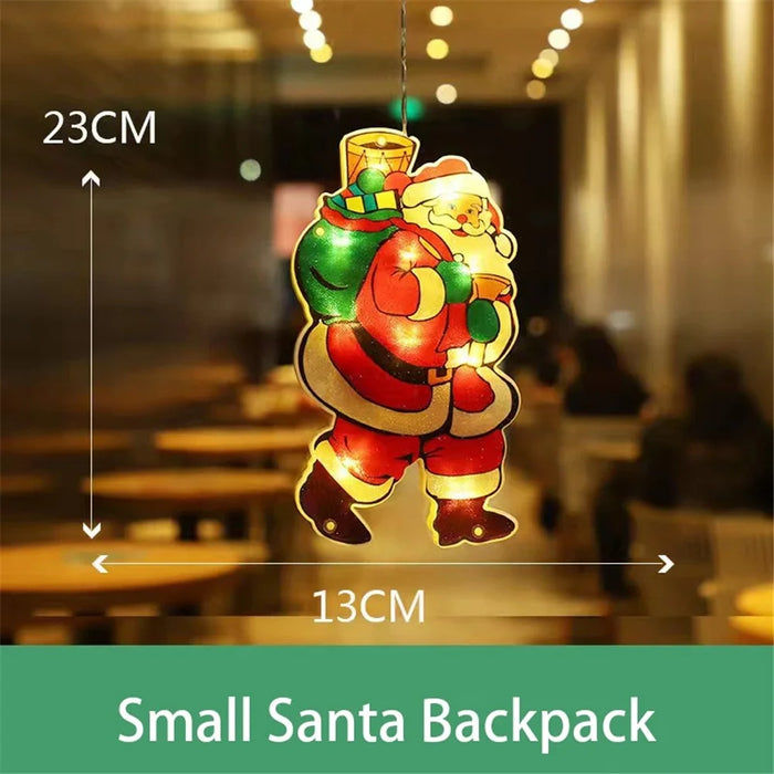 LED Christmas Decoration Light Window Suction Cup Hanging Light - Style A - 2