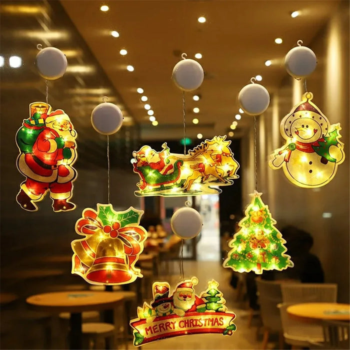 LED Christmas Decoration Light Window Suction Cup Hanging Light - Style A - 3