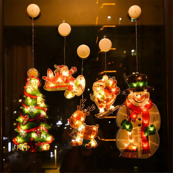 LED Christmas Decoration Light Window Suction Cup Hanging Light - Style A - 4