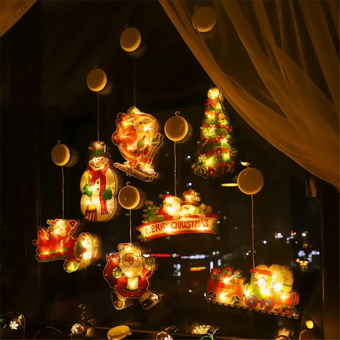 LED Christmas Decoration Light Window Suction Cup Hanging Light - Style A - 5