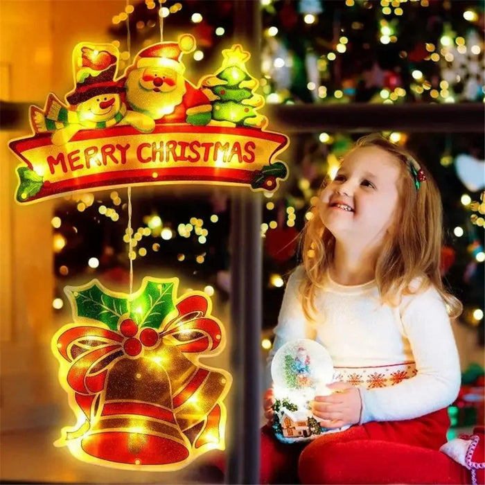 LED Christmas Decoration Light Window Suction Cup Hanging Light - Style A - 6