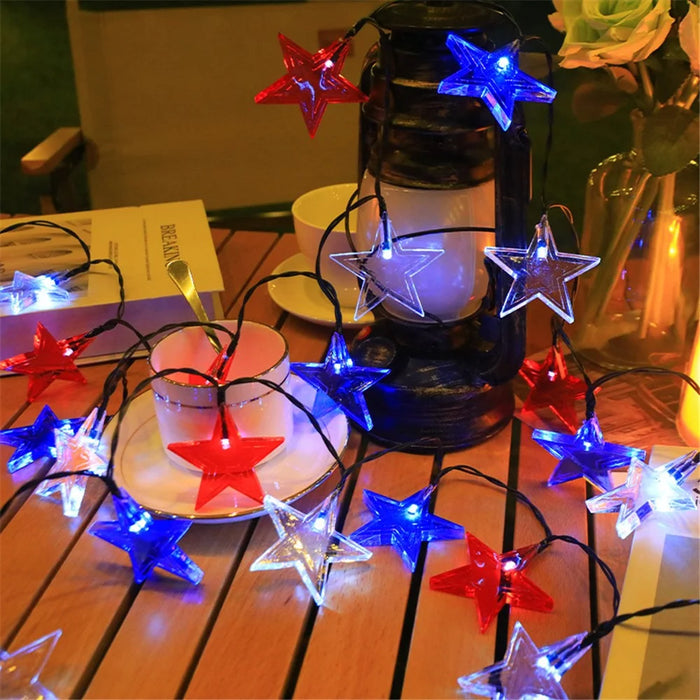 6.5m 30-LED Star Design String Light 8 Modes Solar Outdoor Garden Yard Decorative Lamp - 6