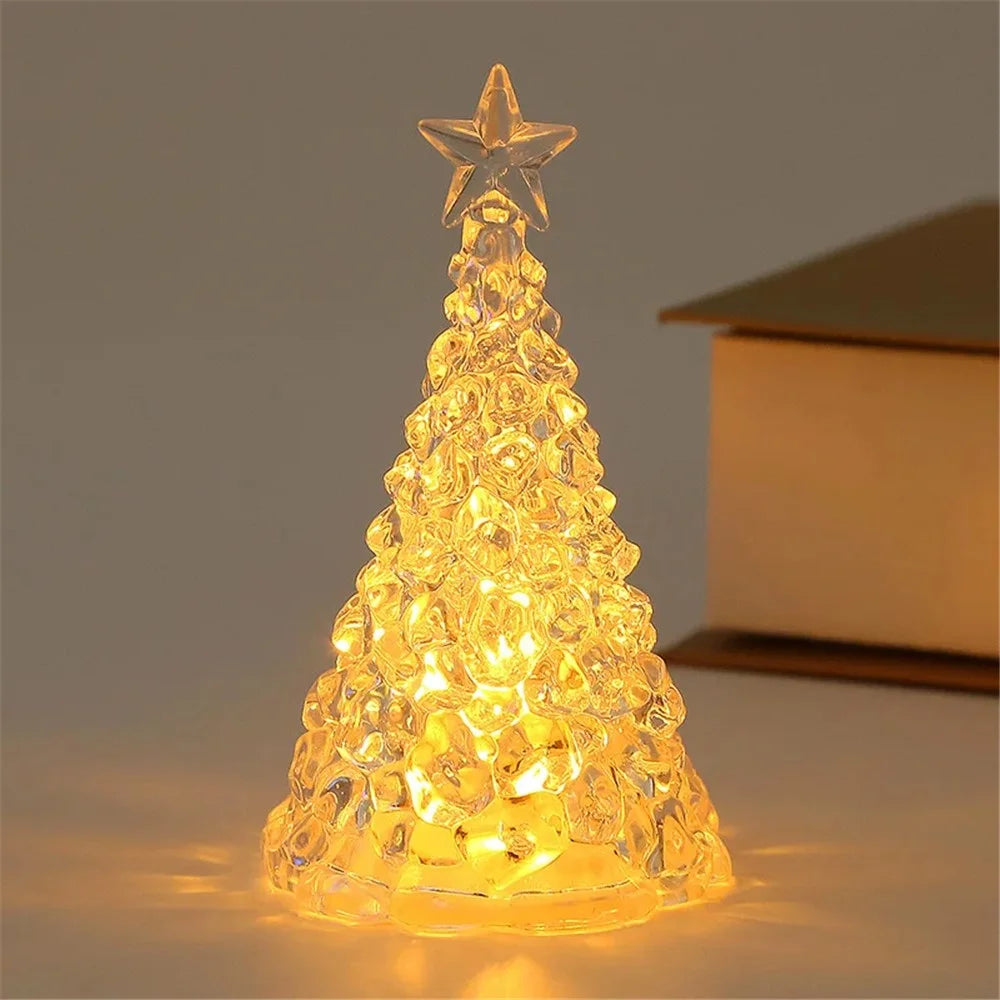 Iceberg Star Tree Design Night Light Bedroom Bedside Desktop Ornament Atmosphere Light, Warm Light - 3