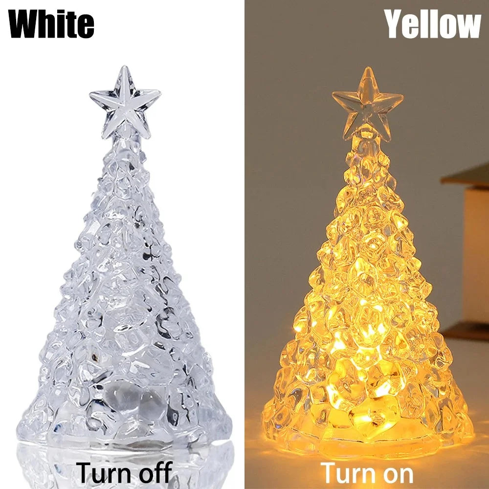 Iceberg Star Tree Design Night Light Bedroom Bedside Desktop Ornament Atmosphere Light, Warm Light - 4